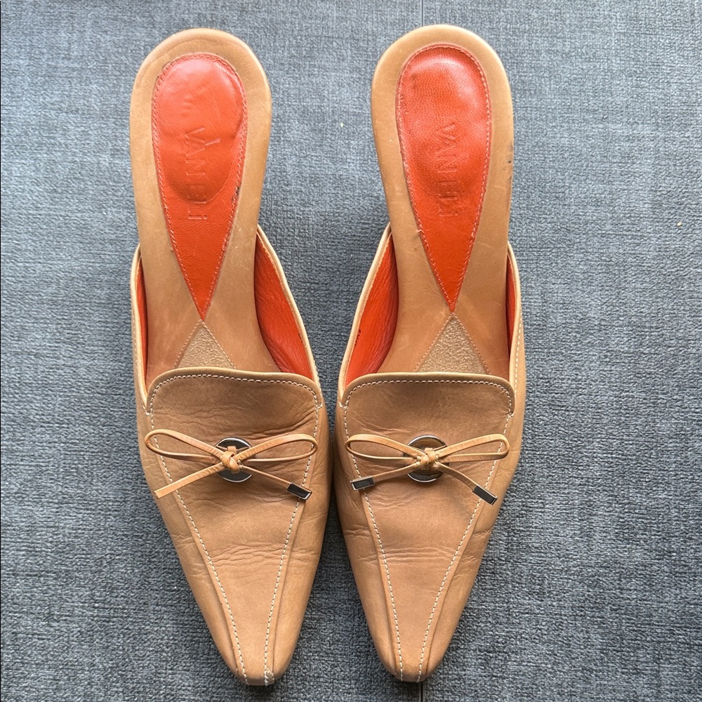 Tan Leather Van Eli Slip-On Loafers - Size 9